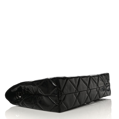 Chanel Vinyl Quilted In The Business Flap Bag Black 4 of 15