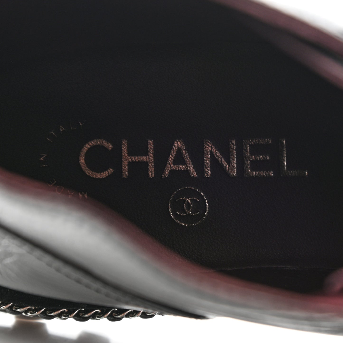 Crackled Calfskin Velvet Pearl Combat Short Boots 39.5 Black