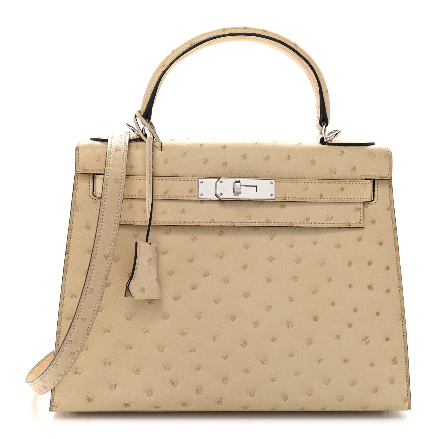 Hermes Ostrich Kelly Sellier 28 Parchemin 1 of 10