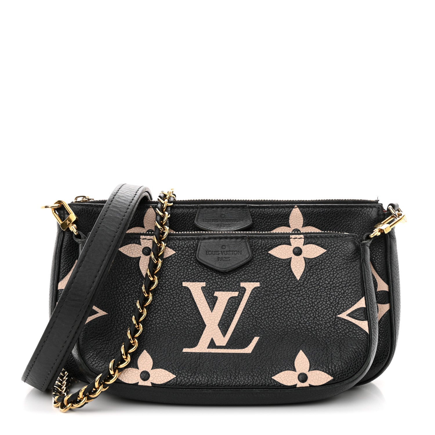 Louis Vuitton Empreinte Monogram Giant Multi Pochette Accessories Black Beige 1 of 14