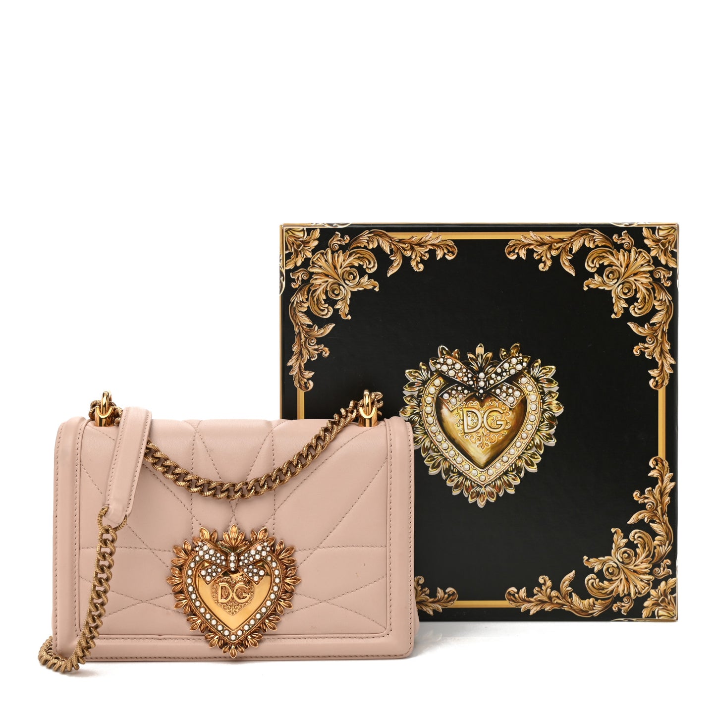 Calfskin Medium Devotion Crossbody Bag Cipria