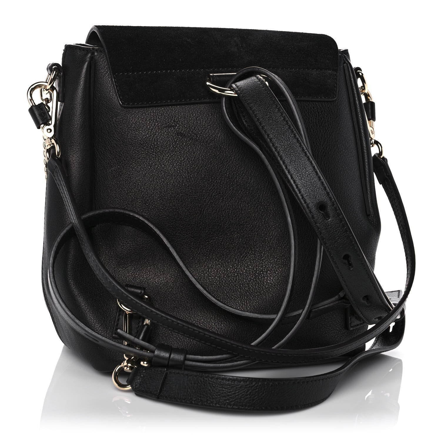 Chloe Suede Calfskin Faye Backpack Black 3 of 10