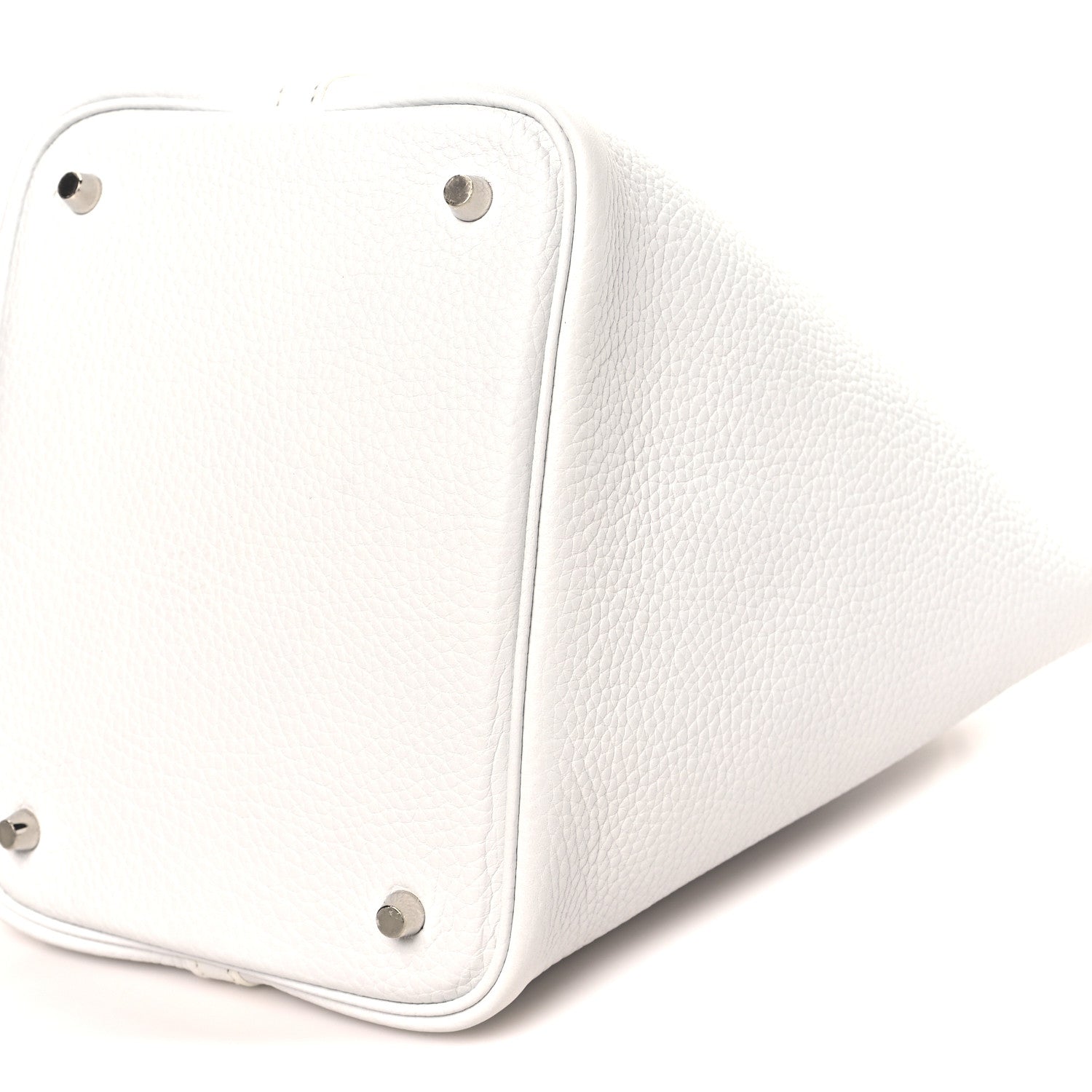 Hermes Taurillon Clemence Picotin Lock 22 MM White 1892947