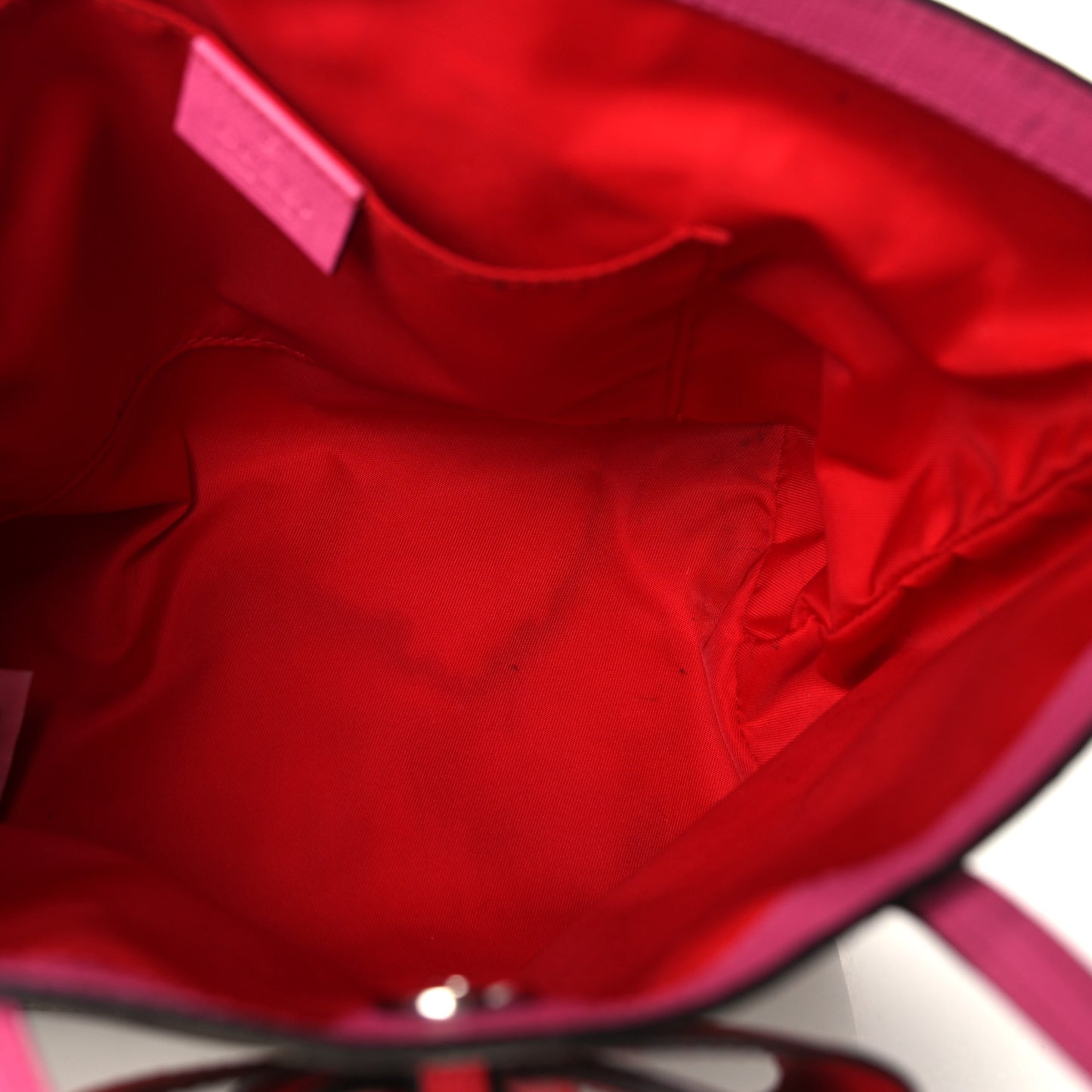 GG Supreme Monogram Bow Childrens Tote Red Pink