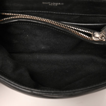 Saint Laurent Calfskin Y Quilted Monogram Small Loulou Chain Satchel Black 5 of 11