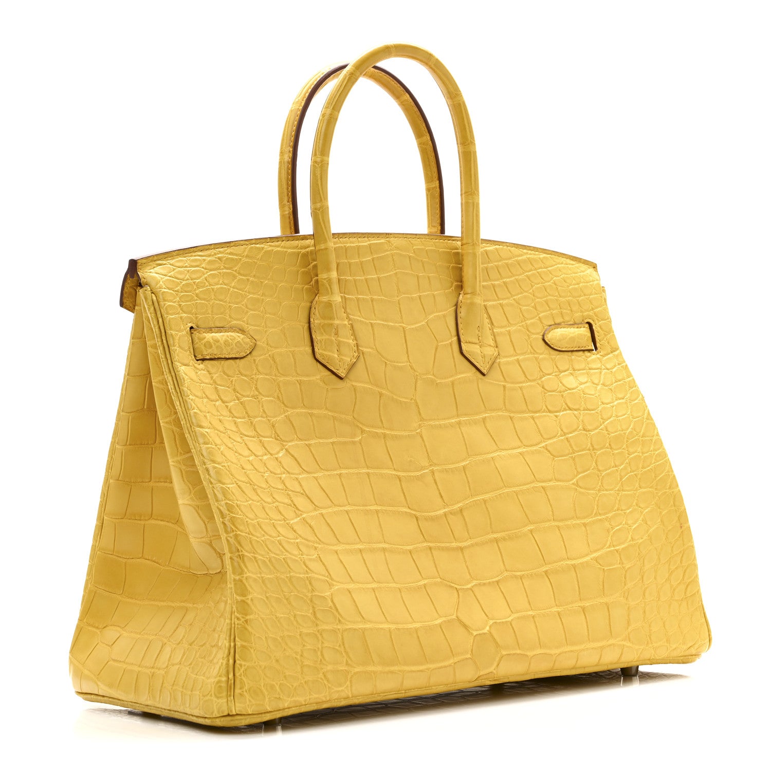 Hermes Matte Alligator Birkin 35 Jaune Ambre 3 of 10