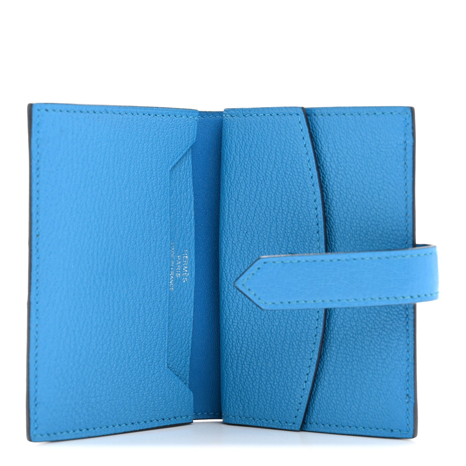 Hermes Chevre Mysore Mini Bearn Wallet Bleu Frida 10 of 22