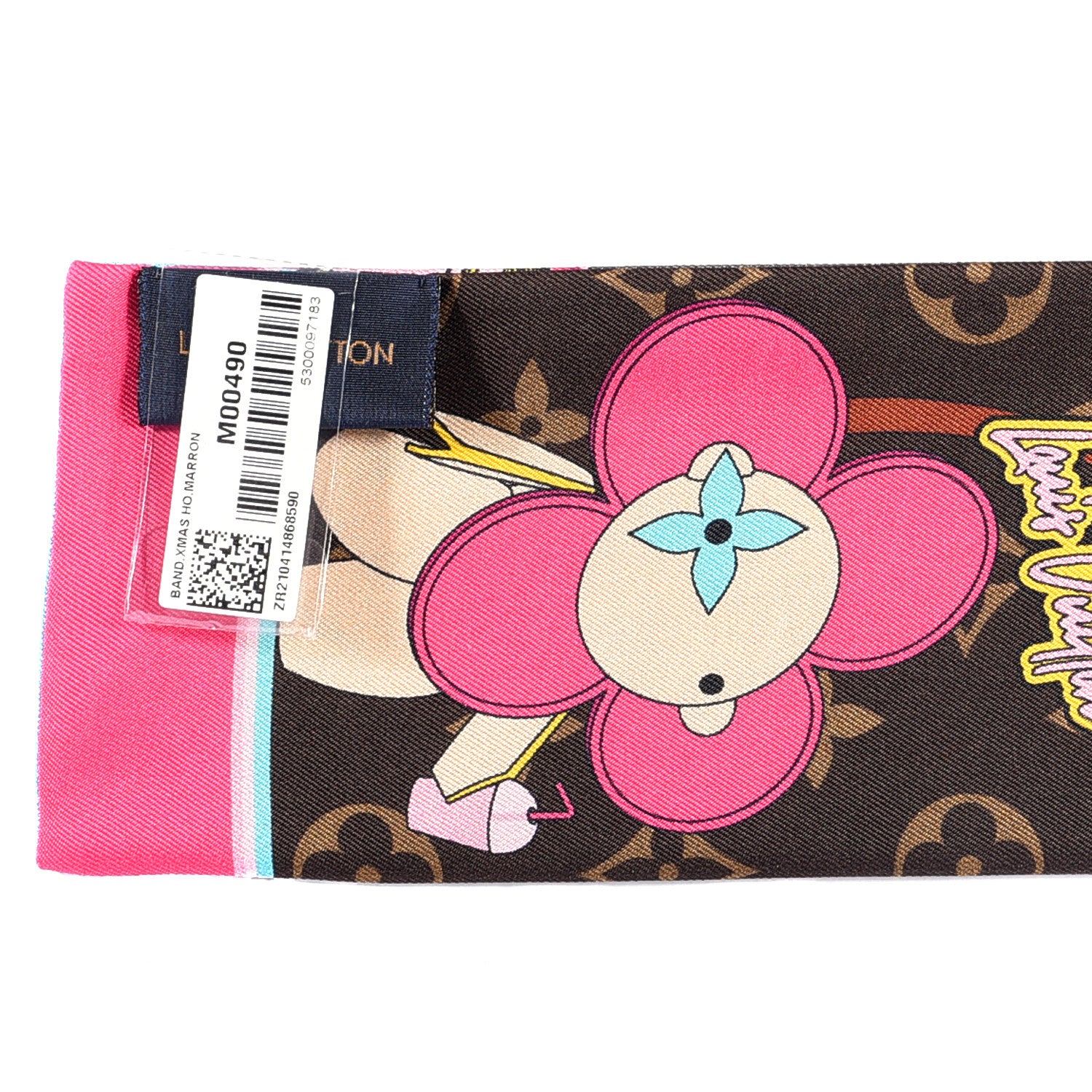 Louis Vuitton Silk Monogram 2021 Hollywood Christmas Animation Bandeau Marron 3 of 3