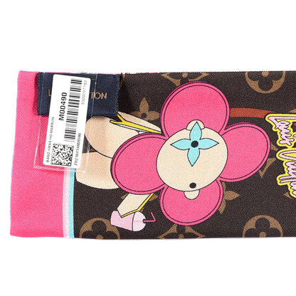 Louis Vuitton Silk Monogram 2021 Hollywood Christmas Animation Bandeau Marron 3 of 3