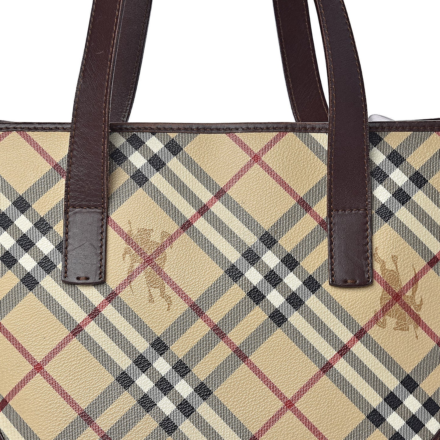 Haymarket Check Studded Tote Bag Chocolate