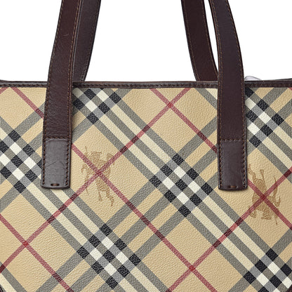 Burberry Haymarket Check Studded Tote Bag Chocolate 19 of 23