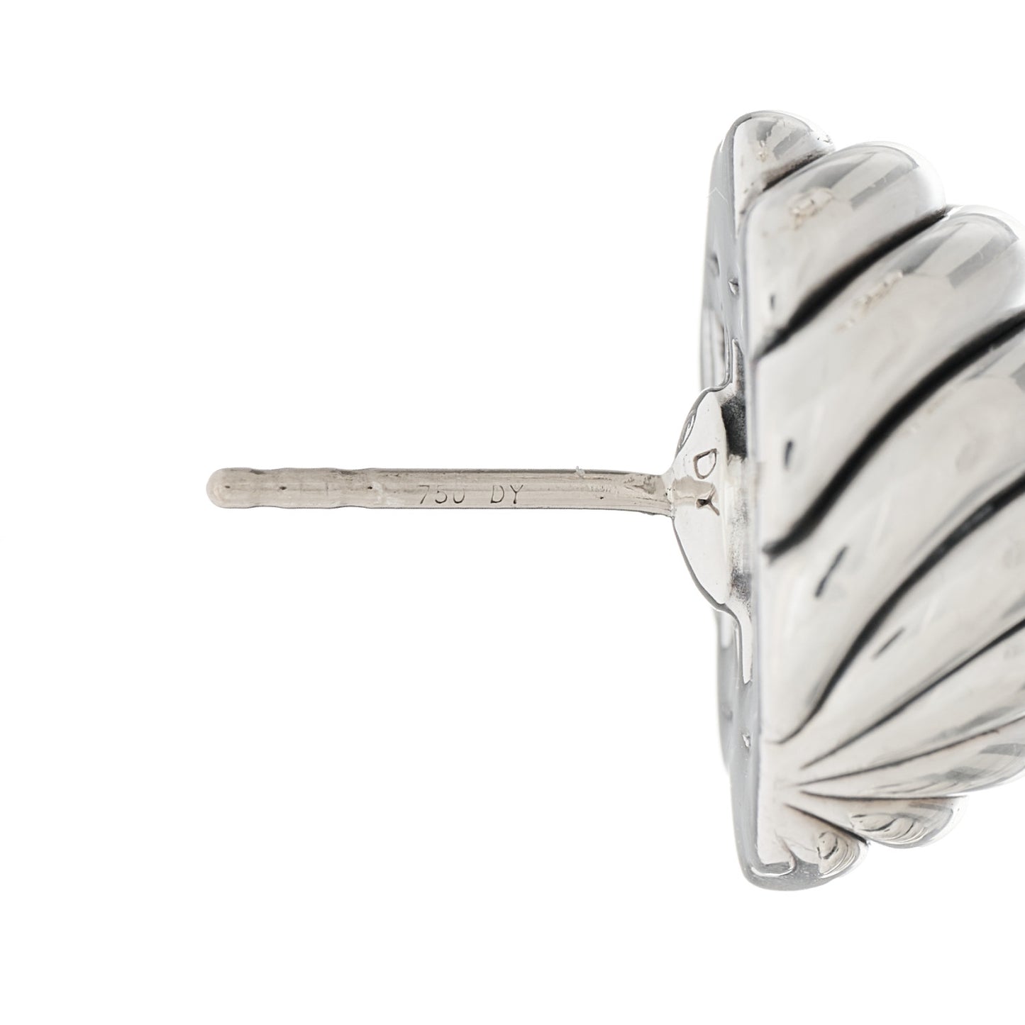 Sterling Silver 17mm Sculpted Cable Stud Earrings