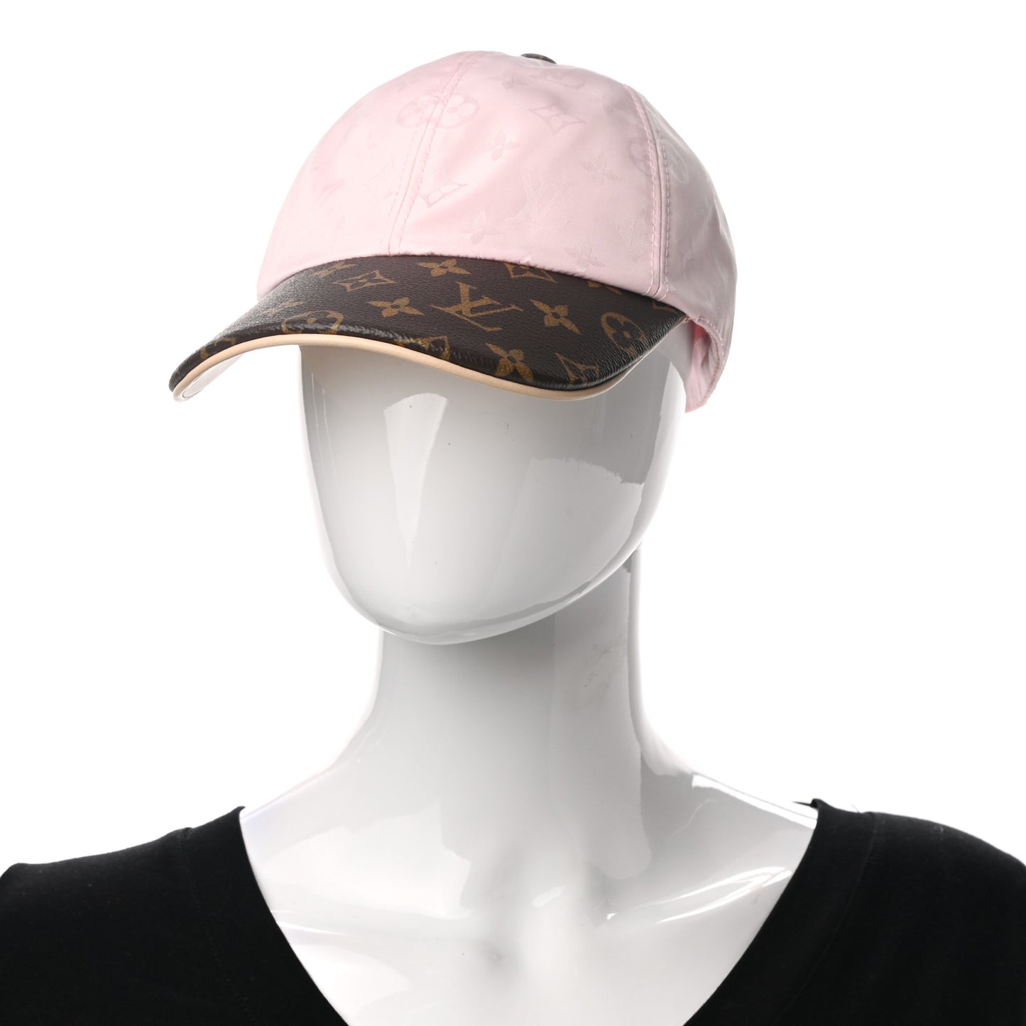 Polyester Silk Monogram LV Get Ready Cap L Pink