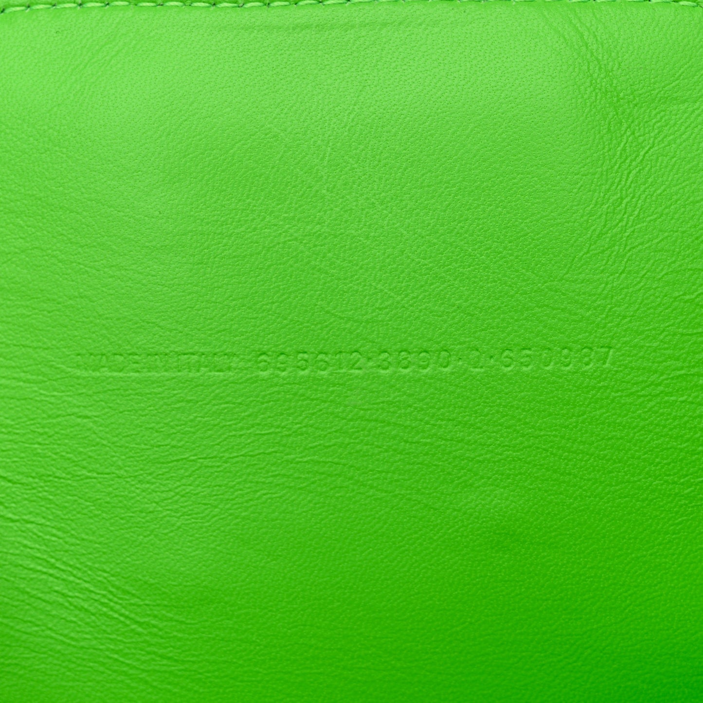 Nylon Lambskin Woven Small Ibiza Basket With Strap Green