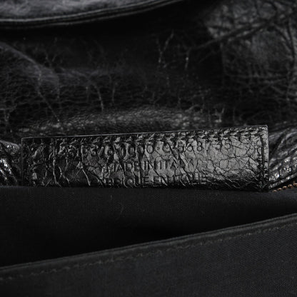 Balenciaga Agneau Classic Hardware Envelope Strap Clutch Black 8 of 11