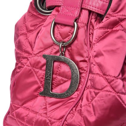 Christian Dior Satin Cannage Drawstring Bag Pink 10 of 12