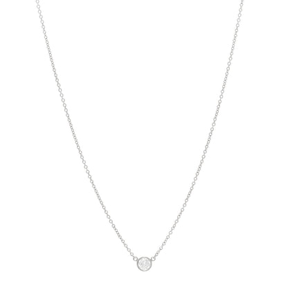 Tiffany Platinum Diamond .22ct Elsa Peretti Diamonds By The Yard Pendant Necklace 1 of 5