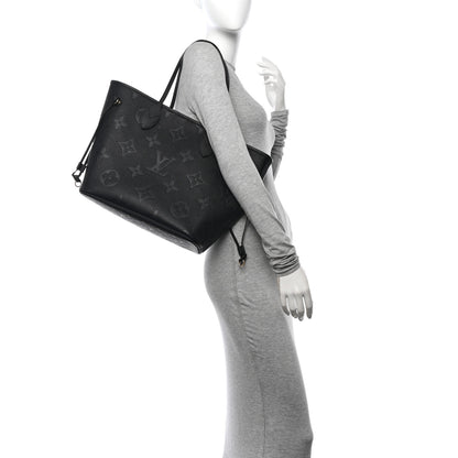 Louis Vuitton Empreinte Monogram Giant Neverfull MM Black 2 of 10