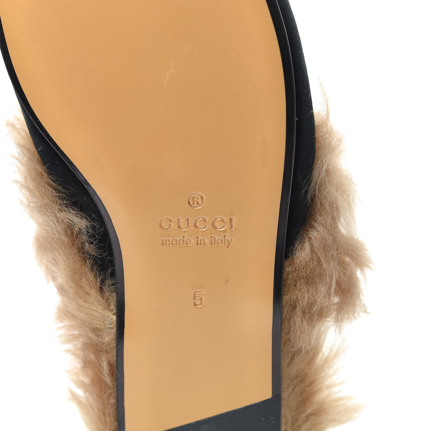 Gucci Velvet Fur Mens Princetown Slippers 5 Black 6 of 10