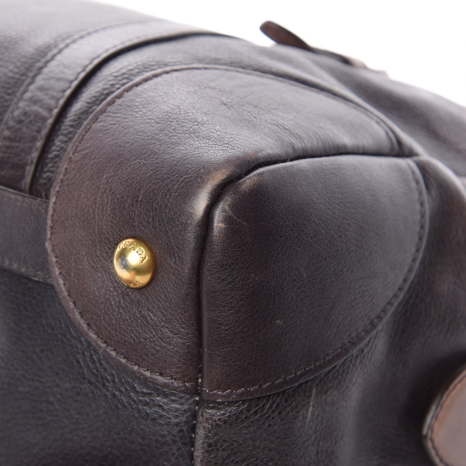 Prada Glace Calf Shoulder Bag Fumo Sfumato 11 of 14