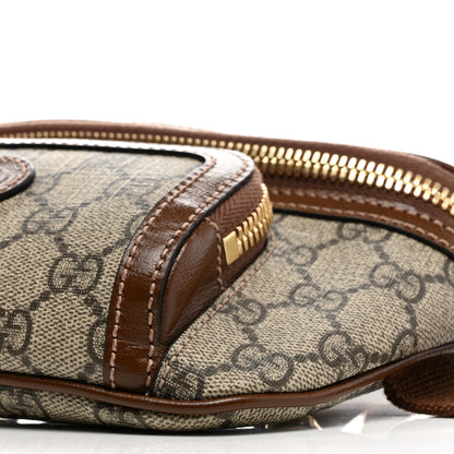 Gucci GG Supreme Monogram Textured Calfskin Retro Interlocking G Belt Bag Beige Ebony Brown Sugar 10 of 10