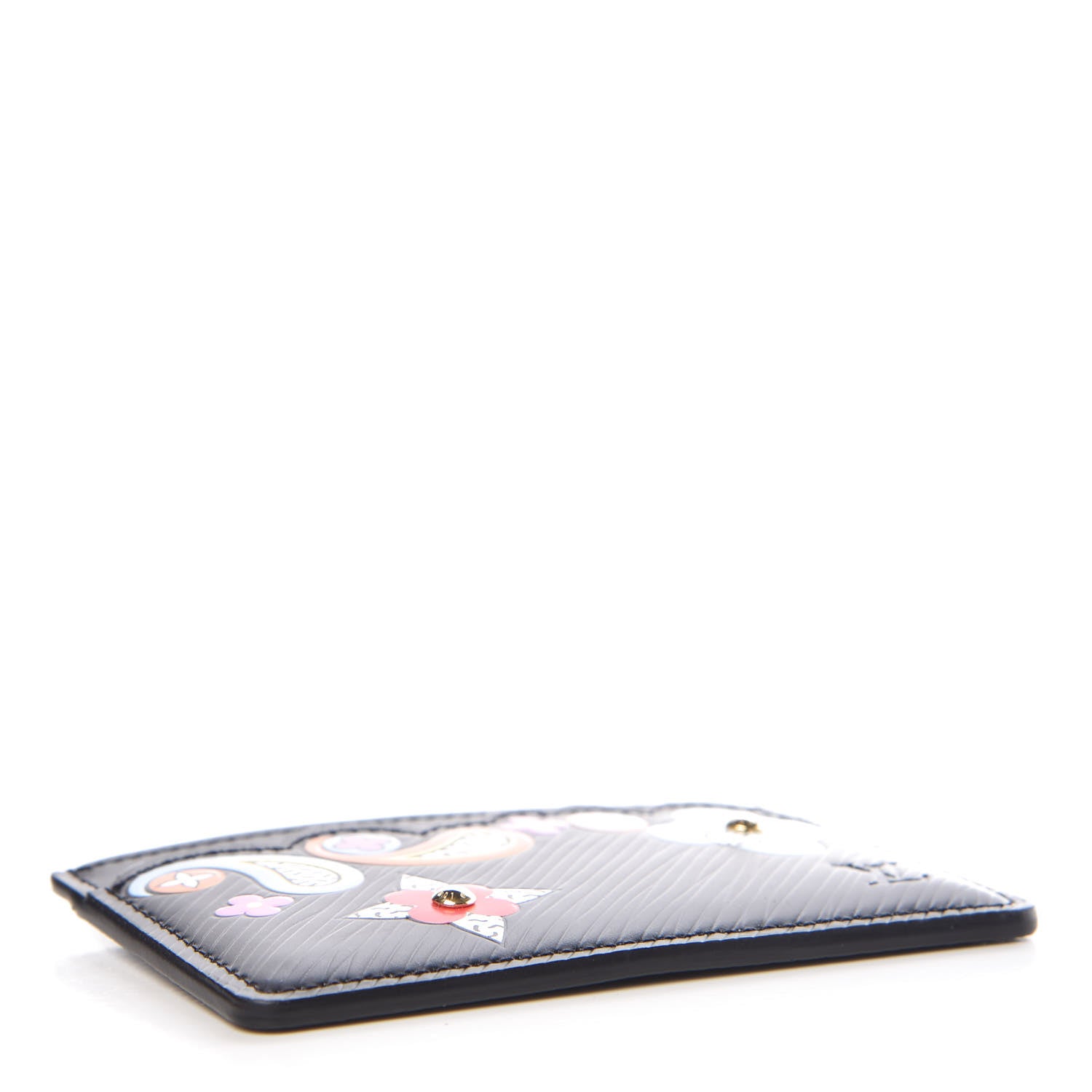 Louis Vuitton Epi Flower Remix Card Holder Black 4 of 7