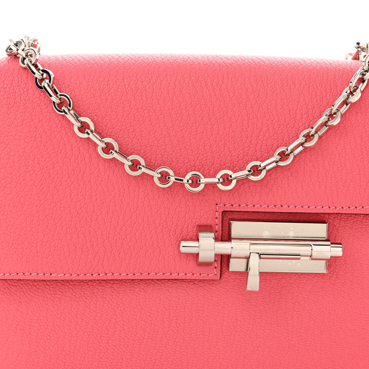 Chevre Mysore Mini Verrou Chaine Bag Rose Lipstick