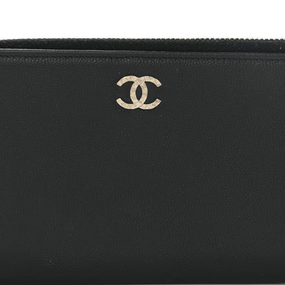 Chanel Caviar Sevruga CC Zip Wallet Black 10 of 12