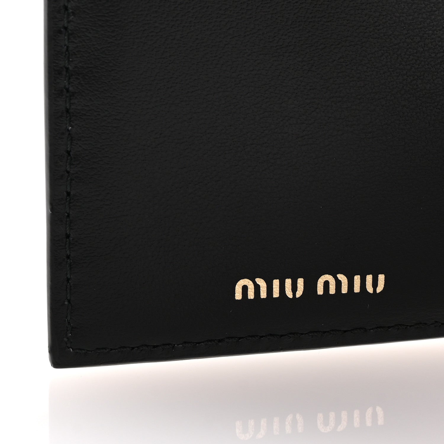Miu Miu Soft Calf Fiocco Bow Wallet Black Petalo 6 of 8