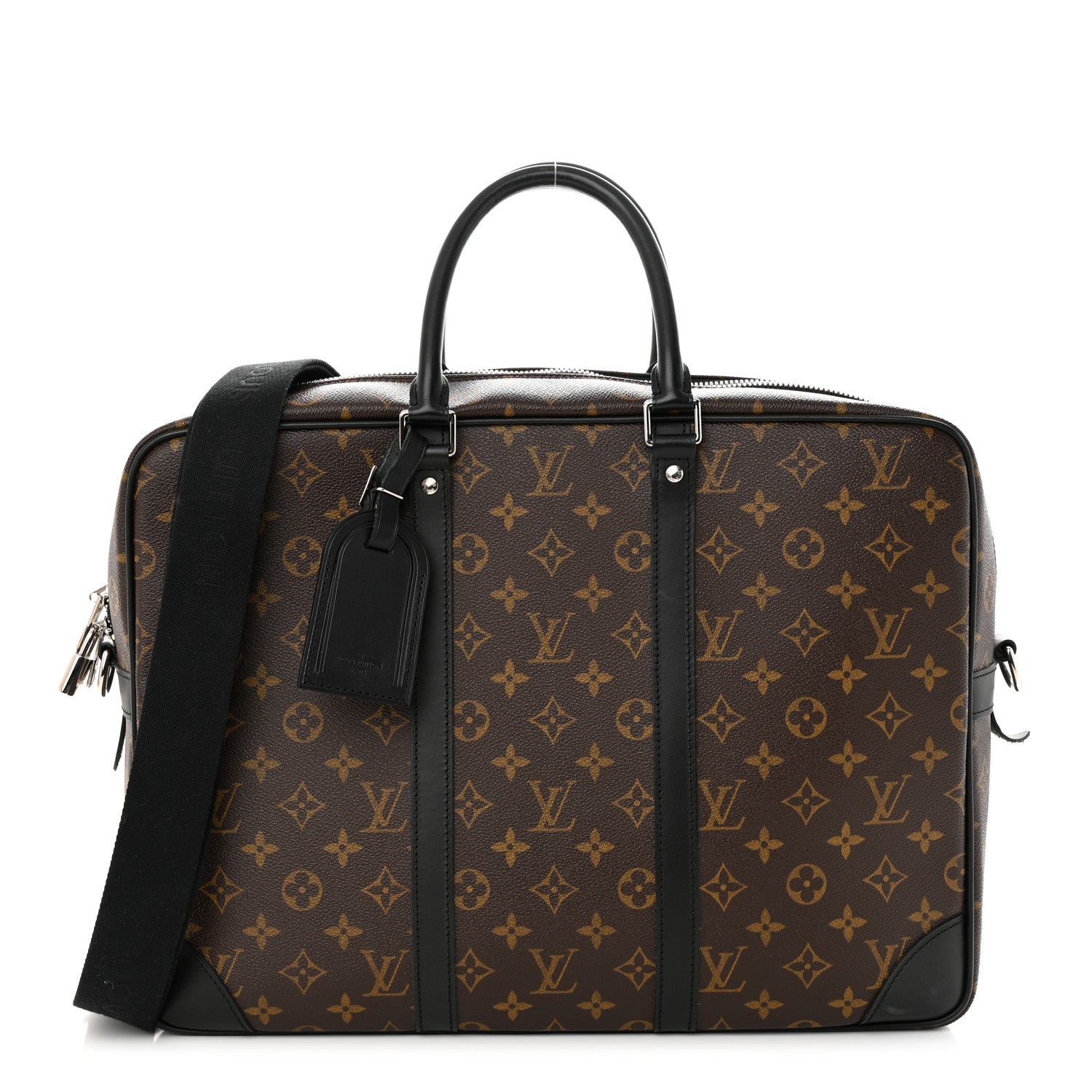 Louis Vuitton Monogram Macassar Porte Documents Voyage Soft Briefcase 1 of 10