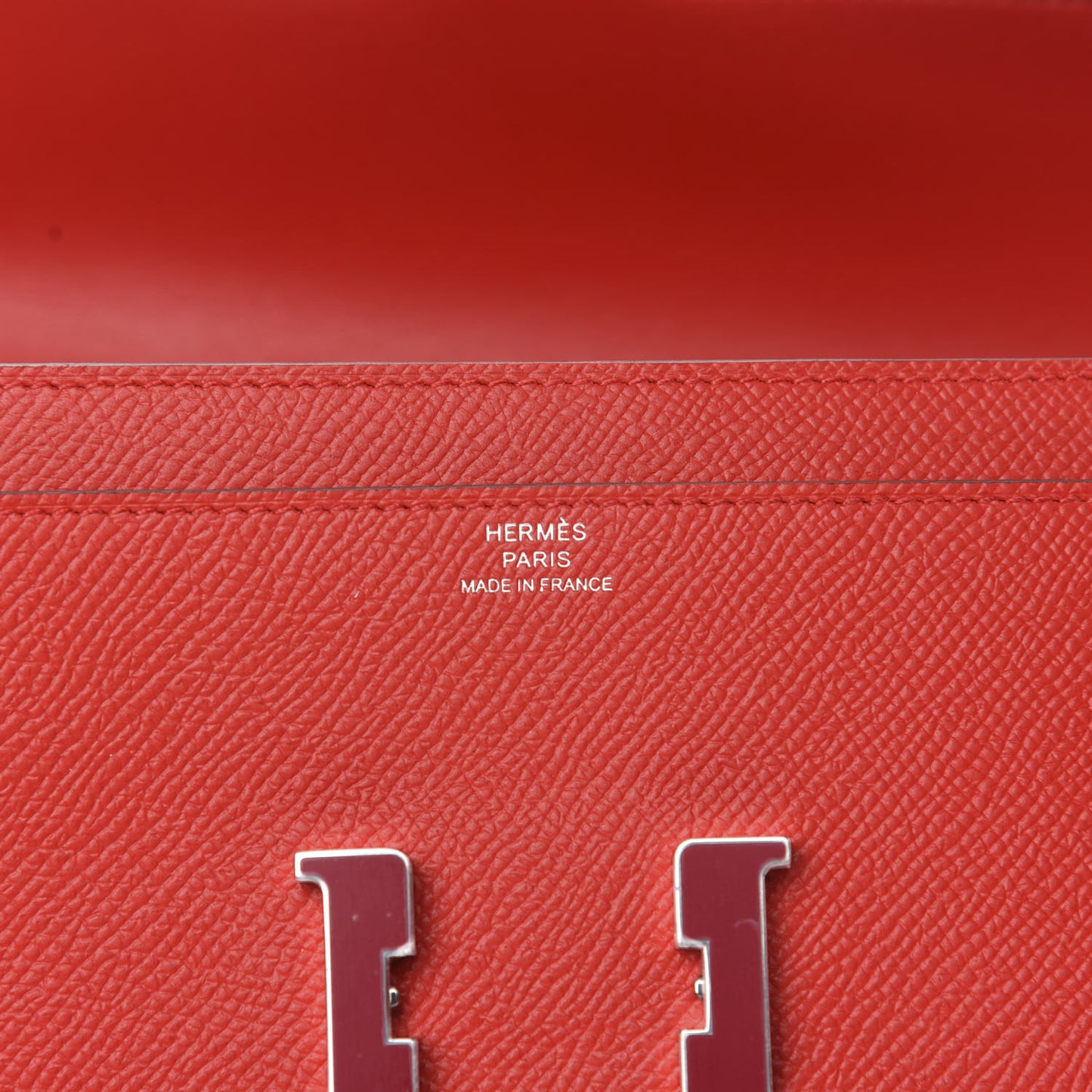 Epsom Enamel Constance Wallet To Go Rouge de Coeur Rubis