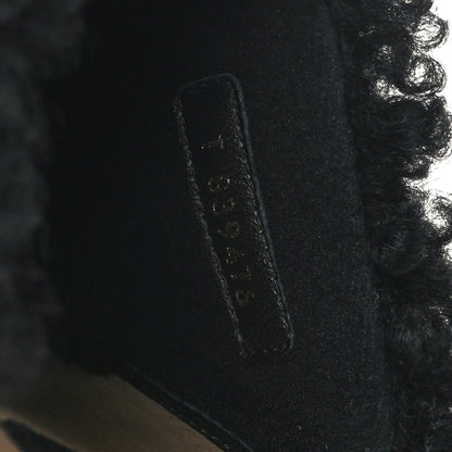 Chanel Shearling Lambskin Clogs 39 Black 7 of 8