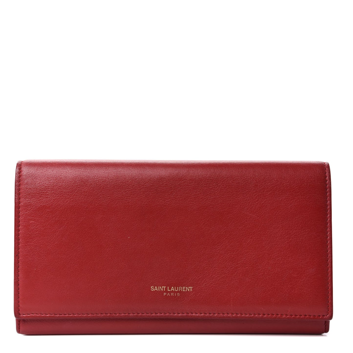 Calfskin Classic Large Marquage Flap Wallet Red