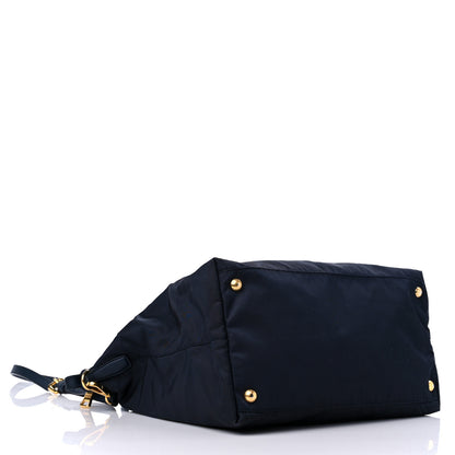 Prada Tessuto Nylon Saffiano Tote Blue 4 of 18