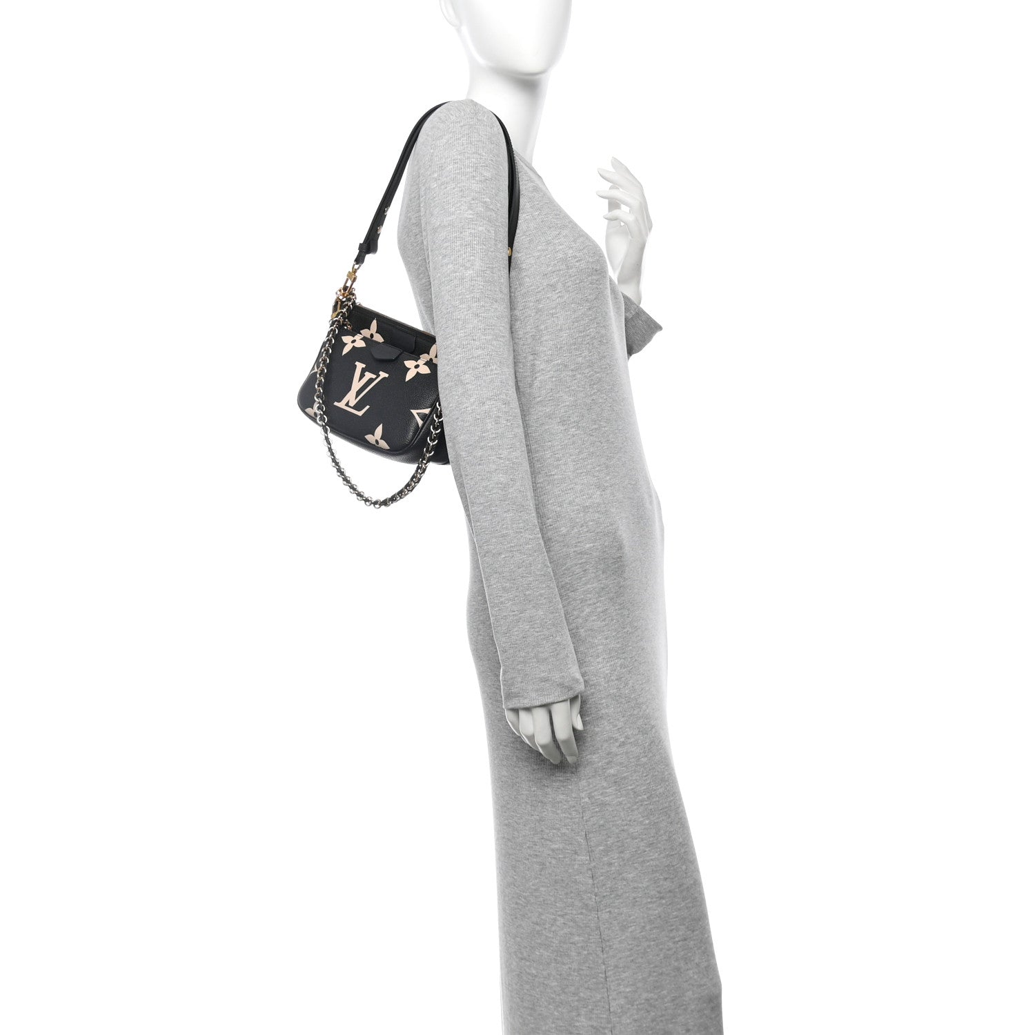 Louis Vuitton Empreinte Monogram Giant Multi Pochette Accessories Black Beige 2 of 11