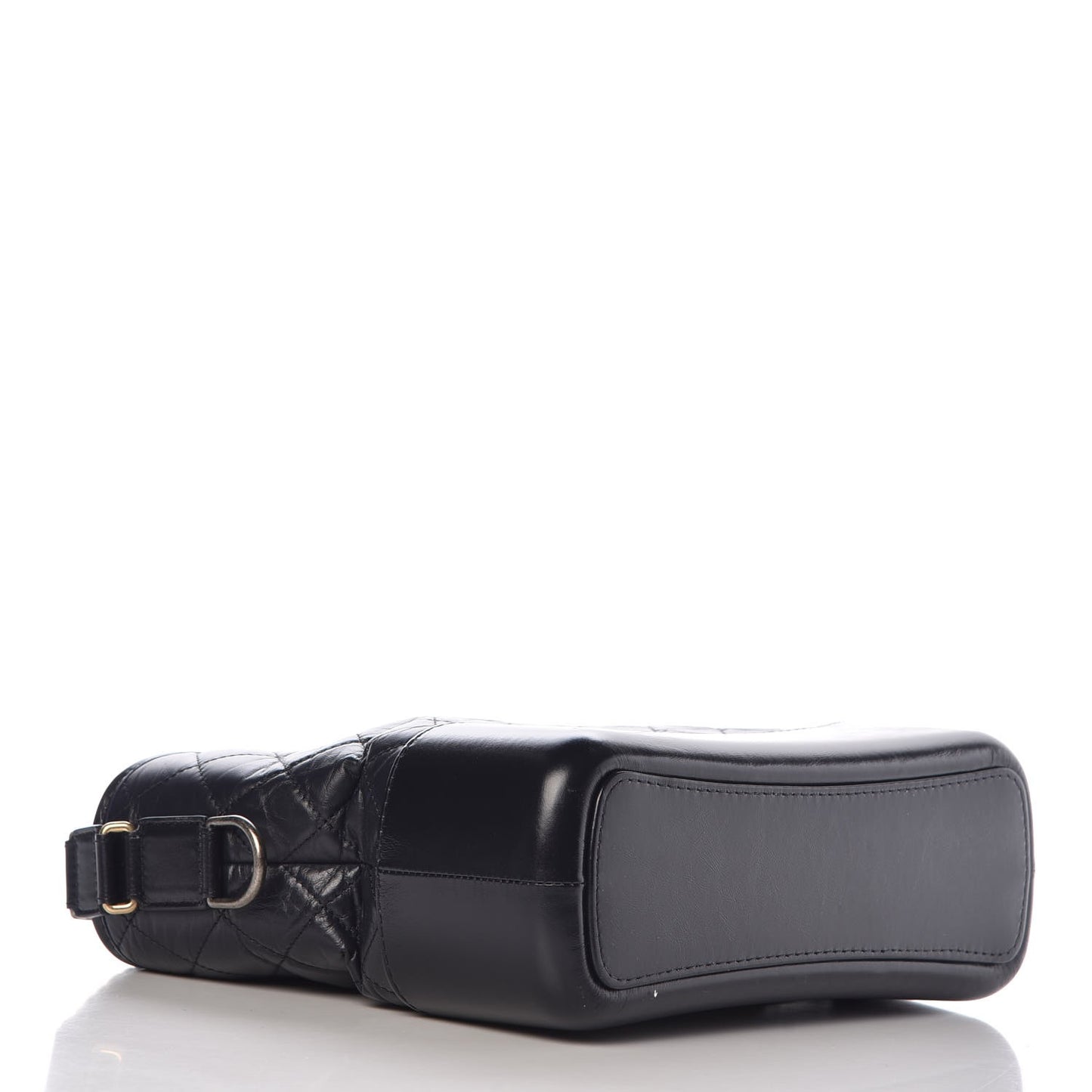Aged Calfskin Quilted Medium Gabrielle Hobo Dark Navy Blue