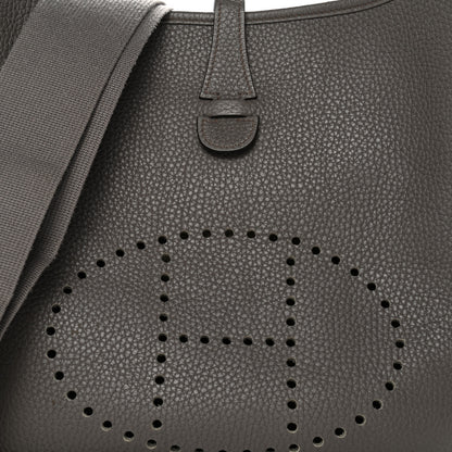 Hermes Taurillon Clemence EVELYNE III PM Etain 8 of 10