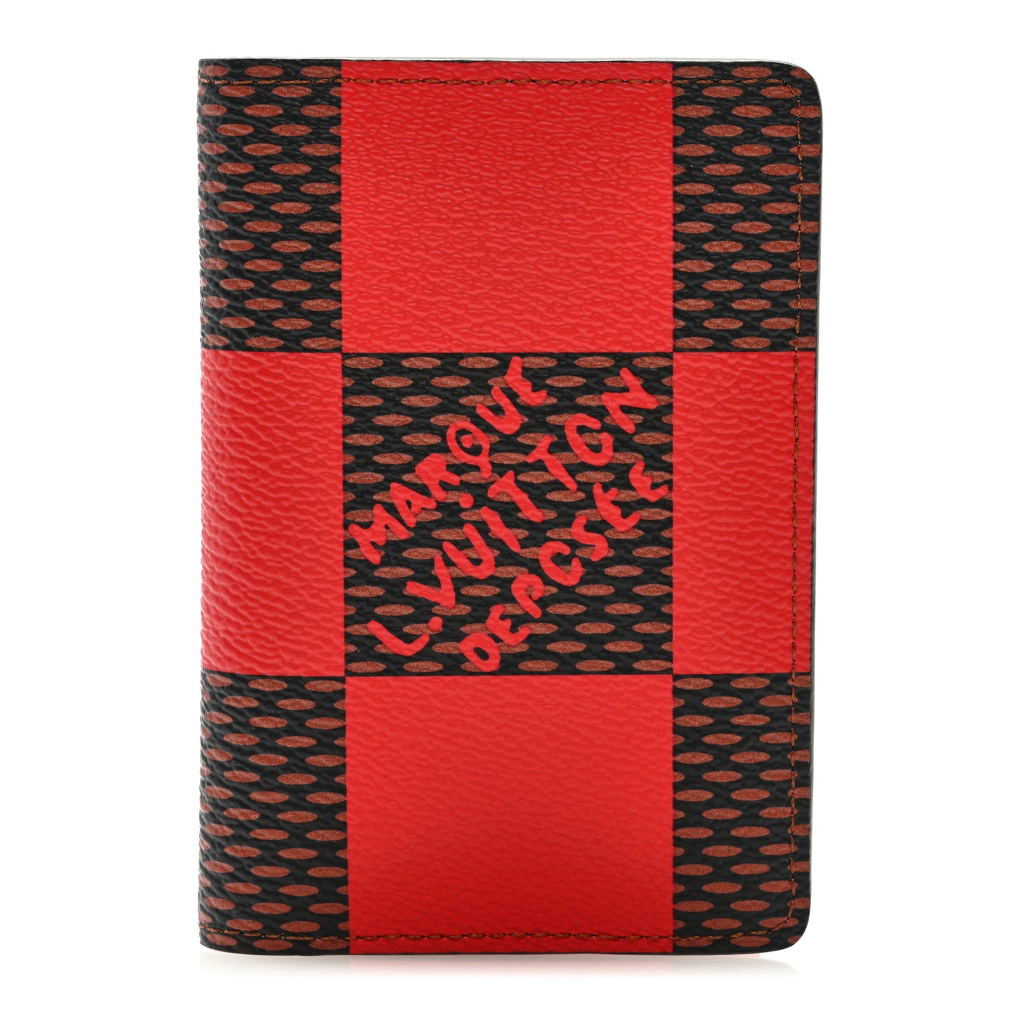 Damier Pop Pocket Organizer NM Red