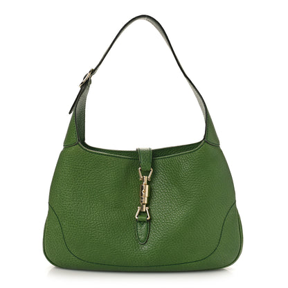 Gucci Soft Grained Calfskin Jackie O Hobo Green 1 of 13