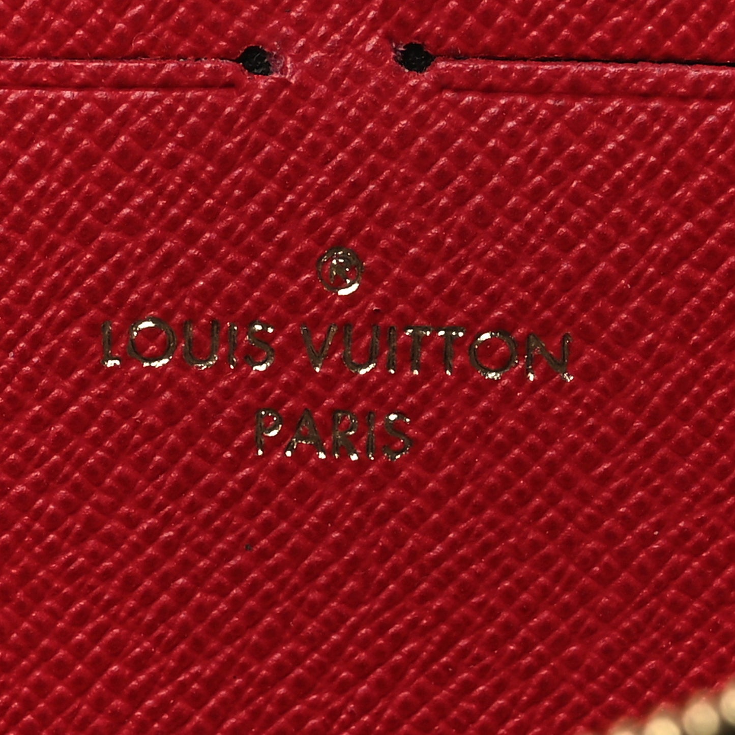 Damier Ebene Clemence Wallet Cherry