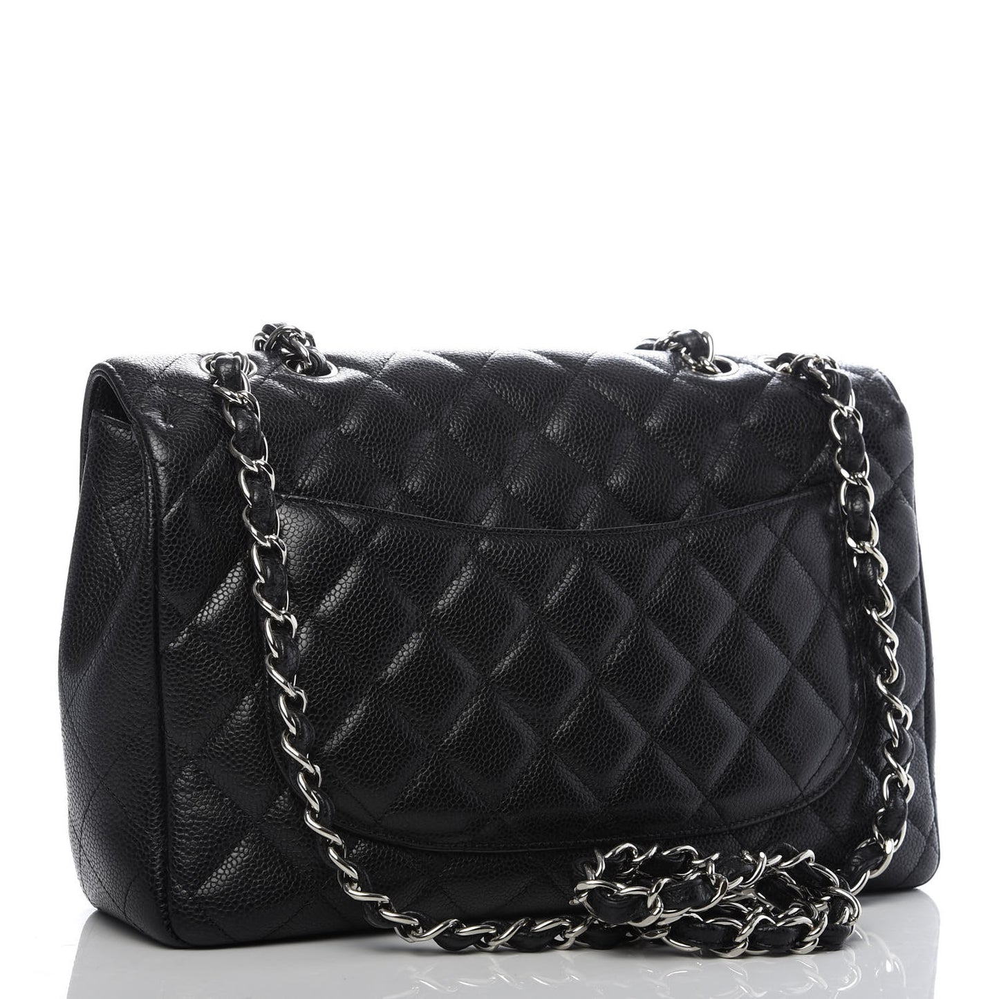 Caviar Quilted Jumbo Single Flap Black