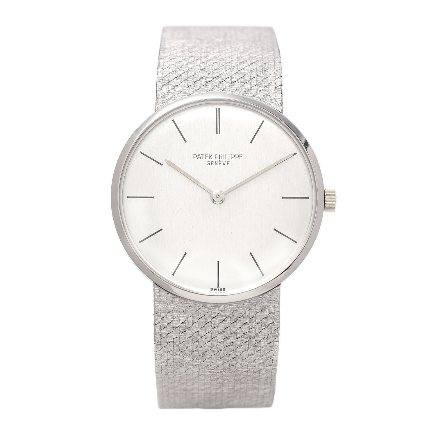 Patek Philippe 18K White Gold 30mm Calatrava Manual Winding Watch 3513/1 1 of 6