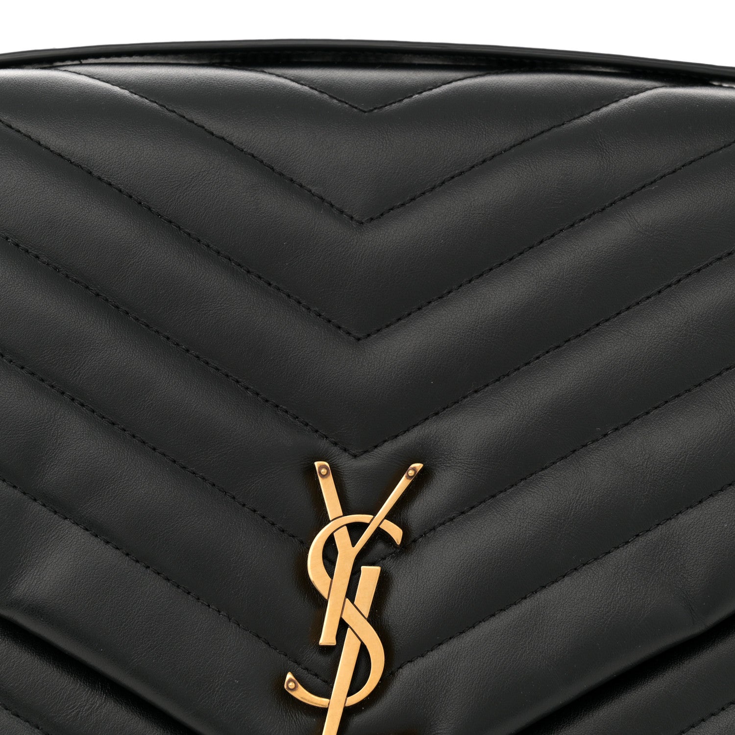 Saint Laurent Calfskin Y Quilted Monogram Large Loulou Chain Satchel Black 8 of 13