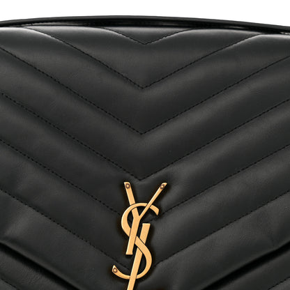 Saint Laurent Calfskin Y Quilted Monogram Large Loulou Chain Satchel Black 8 of 13