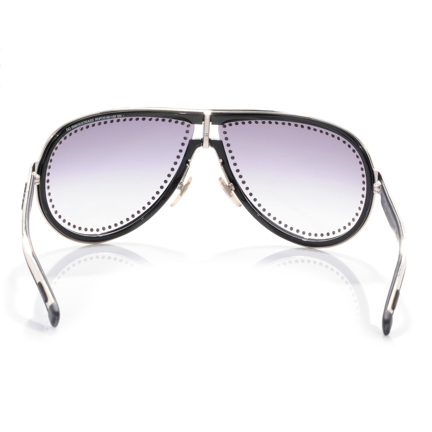 Strass Aviator Sunglasses Black