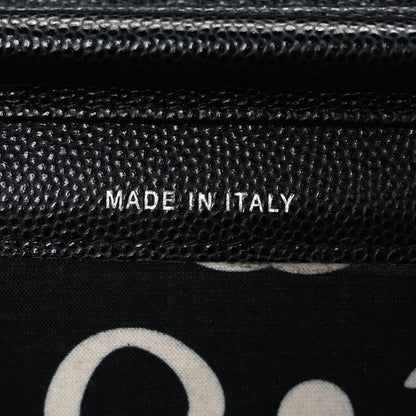 Chanel Caviar Quilted Coco Chanel Logo Clutch With Chain Flap Black 7 of 11