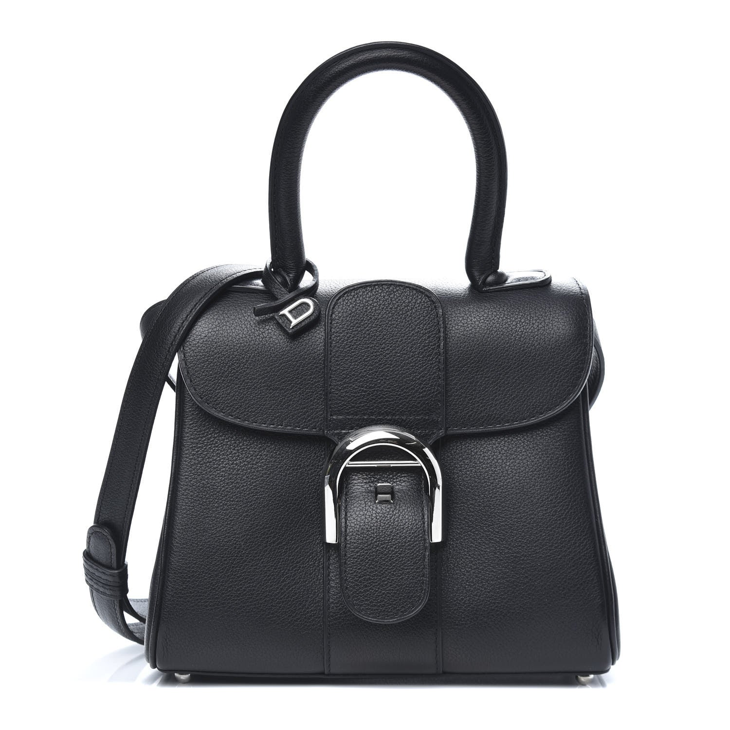 Delvaux Grained Calfskin Mini Brillant Satchel Black 1 of 9