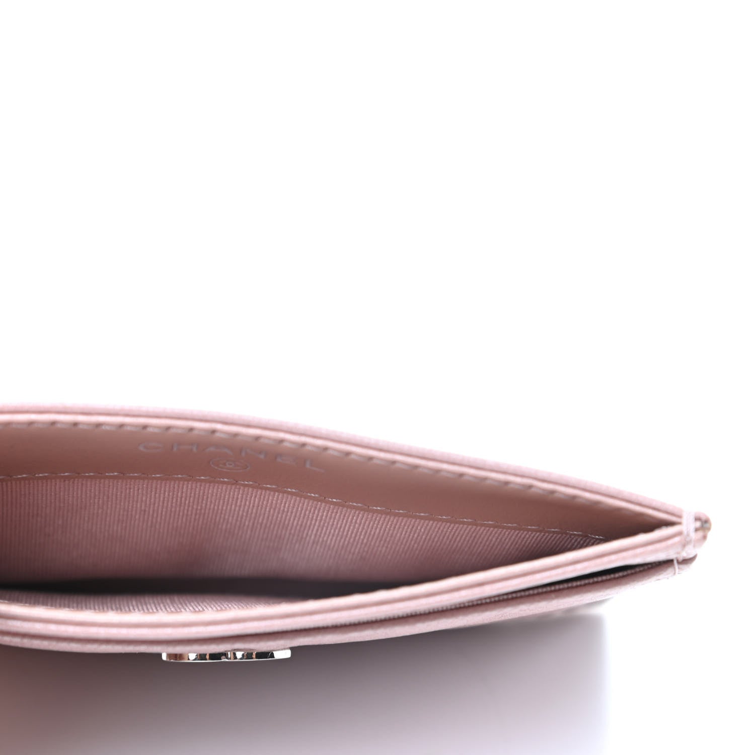 Chanel Goatskin Camellia Embossed Card Holder Light Pink 5 of 7
