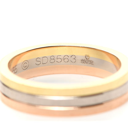 Cartier 18K Pink White Yellow Gold 5mm Vendome Louis Cartier Wedding Band Ring 55 7.25 5 of 5