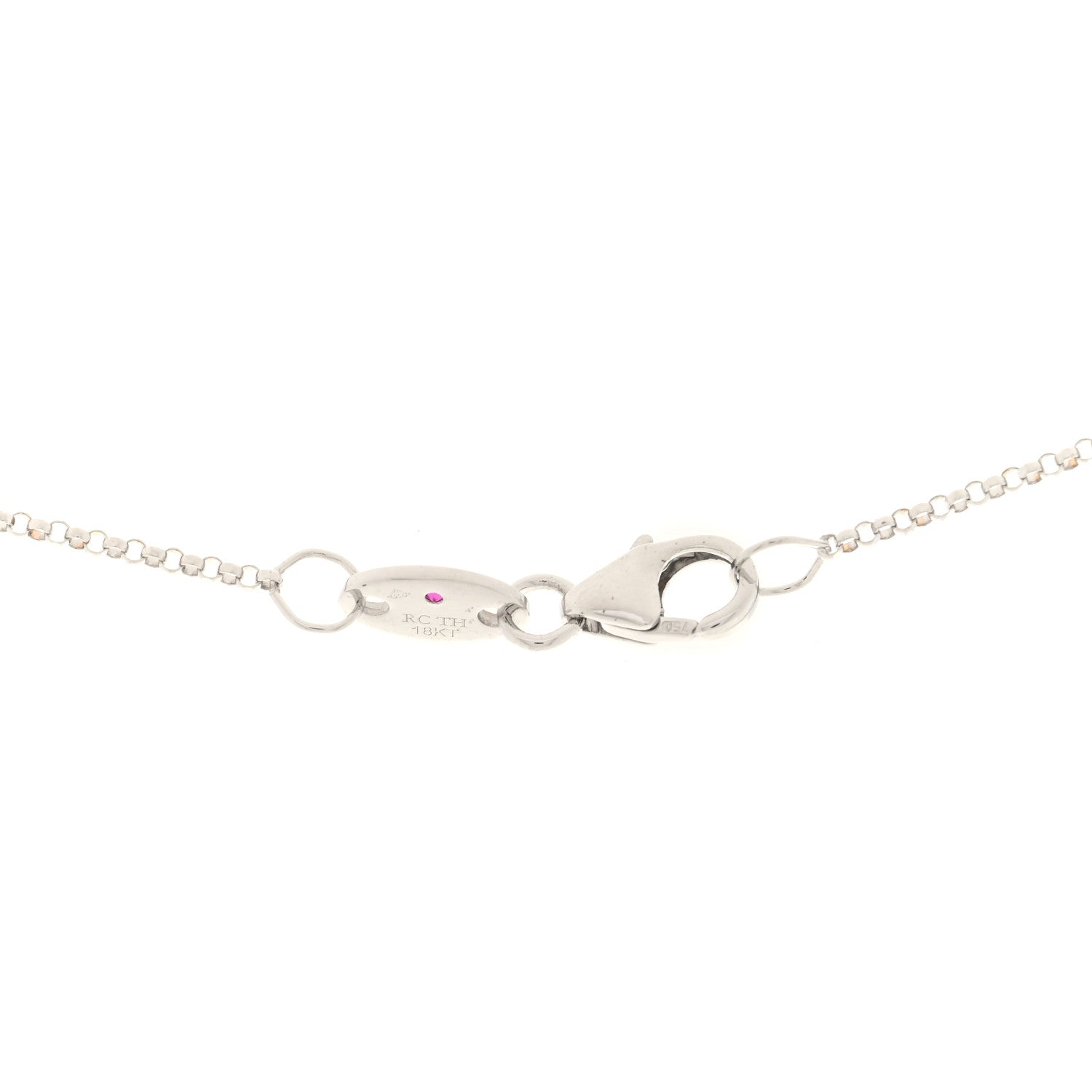 Roberto Coin 18K White Gold Diamond Medium Venetian Princess Flower Pave Pendant Necklace 4 of 5
